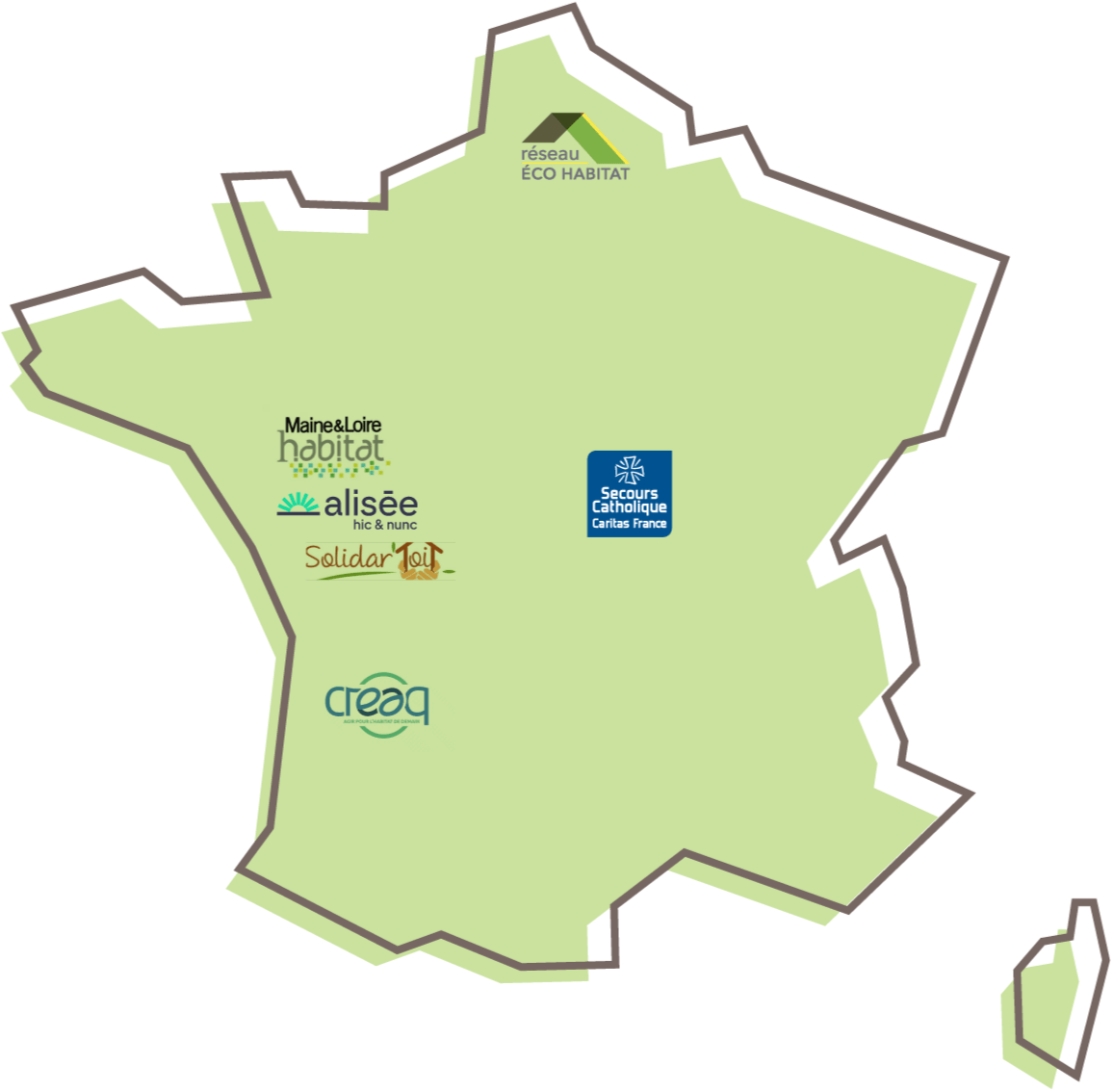 Réseau Éco Habitat et ses partenaires en France