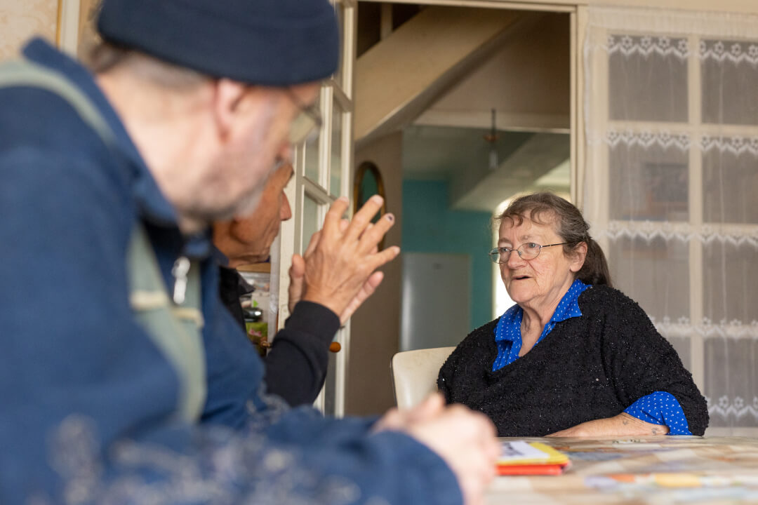 Discussion avec les bénéficiaires REH